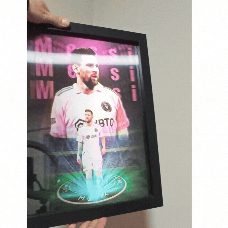 Cartel Decorativo Lenticular 3D Lionel Messi