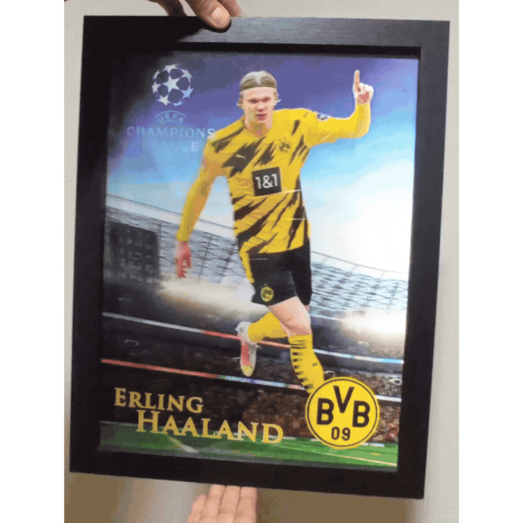 Cartel Decorativo Lenticular 3D Erling Haaland Manchester City BVB Dortmund