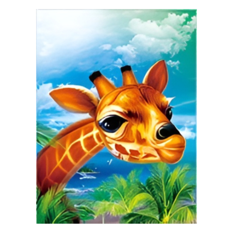 Cuadro Lenticular 3D Jirafa Cartoon