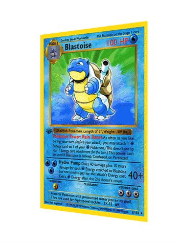 Cartel Decorativo Lenticular 3D Pokémon TCG 1° edición Charizard - Venusaur - Blastoise | Pokemon