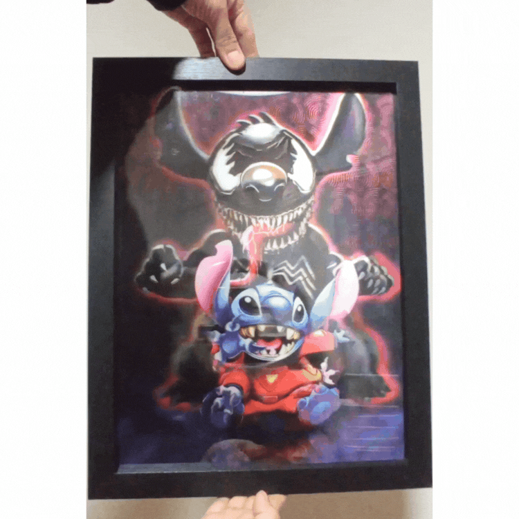 Cartel Decorativo Lenticular 3D Stich Star Wars