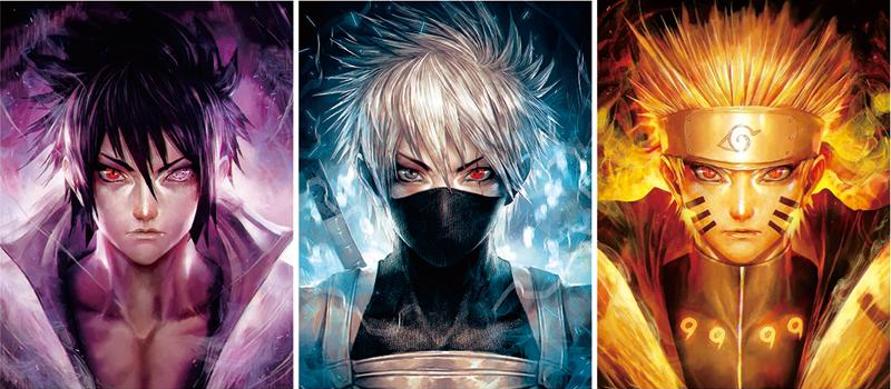Cartel Decorativo Lenticular 3D Naruto - Sasuke - Kakashi | Naruto