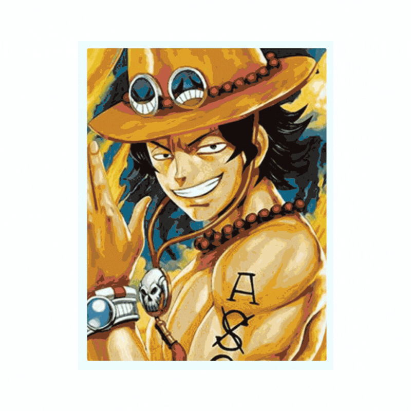 Cuadro Lenticular 3D Portgas D Ace Luffy Sabo One Piece