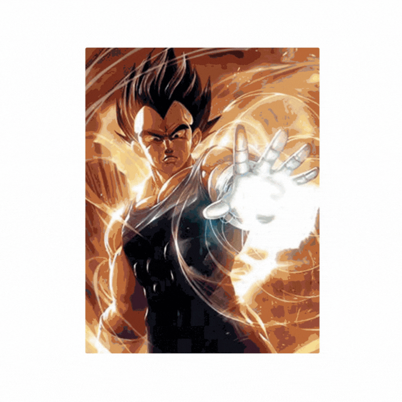 Cuadro Lenticular 3D Vegeta Saga Majin Boo