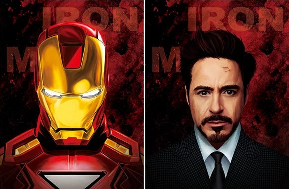Cartel Decorativo Lenticular 3D Tony Stark - Iron Man | Marvel