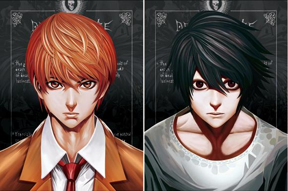 Cartel Decorativo Lenticular 3D Light Yagami - Detective L | Death Note