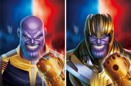 Cartel Decorativo Lenticular 3D Thanos Guante del Infinito | Marvel