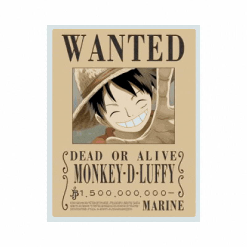 Cuadro Lenticular 3D Luffy Zoro Sanji Wanted | One Piece