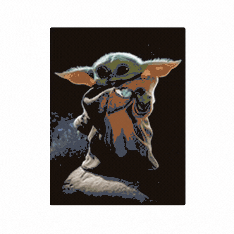 Cuadro Lenticular 3D Yoda Baby The Child The Mandalorian