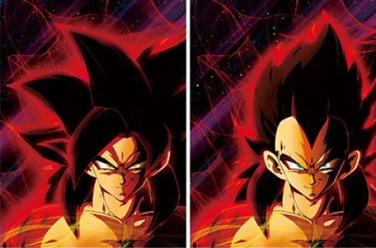 Cartel Decorativo Lenticular 3D Goku y Vegeta Super Saiyan fase 4 | Dragon Ball Gt