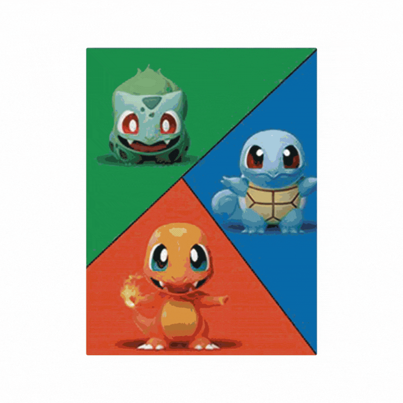 Cuadro Lenticular 3D Pokemon Evoluciones Primera Generación