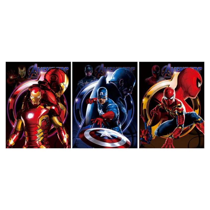 Cuadro Lenticular 3D Iron Man Capitán América Spiderman