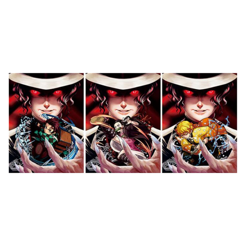 Cuadro Lenticular 3D Tanjiro Nezuko Zenitsu Muzan Kimetsu