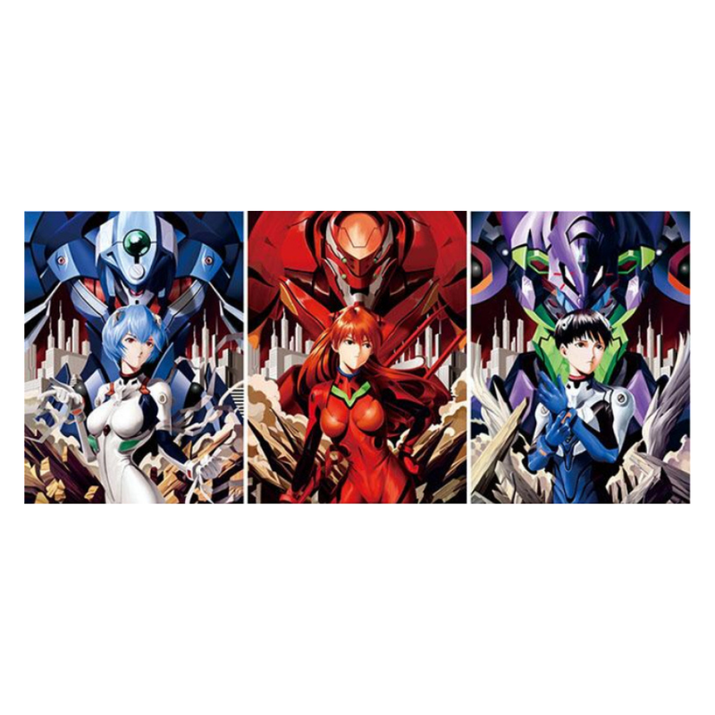 Cuadro Lenticular 3D Rei Asuka Neon Genesis Evangelion