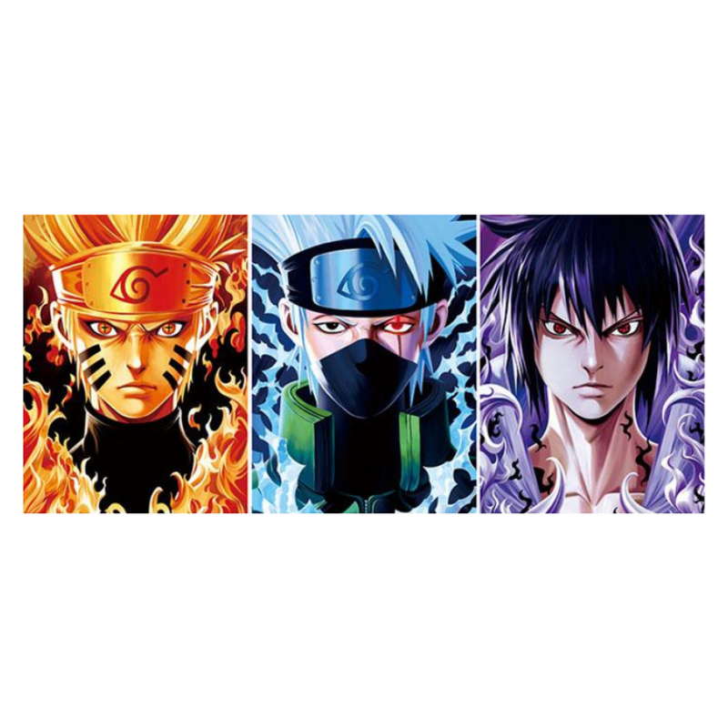 Cuadro Lenticular 3D Naturo Kakashi Hatake Sasuke Uchiha