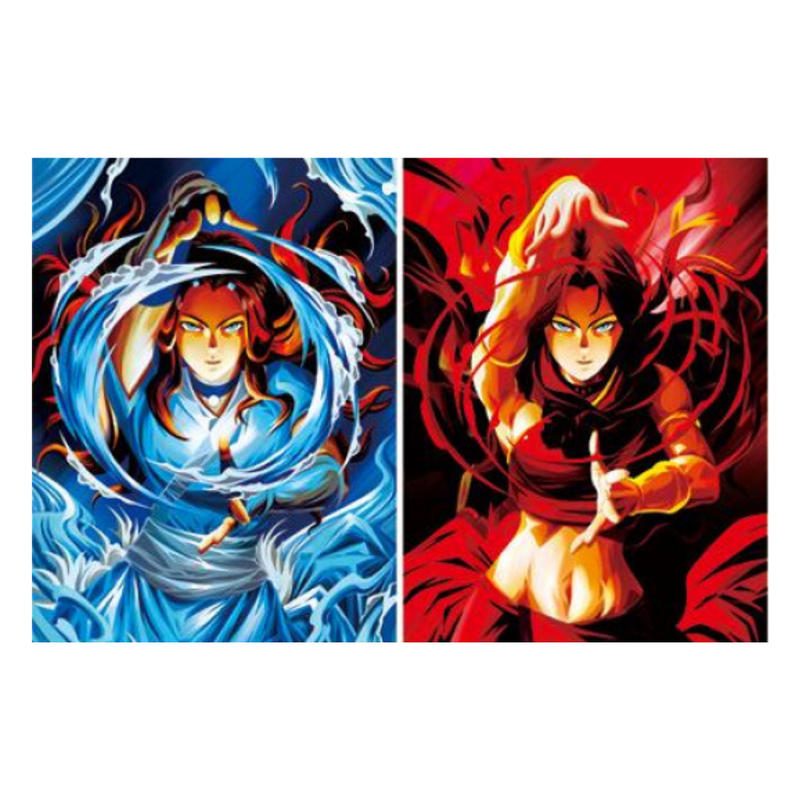 Cuadro Lenticular 3D Katara Maestra Agua Sangre Avatar Aang