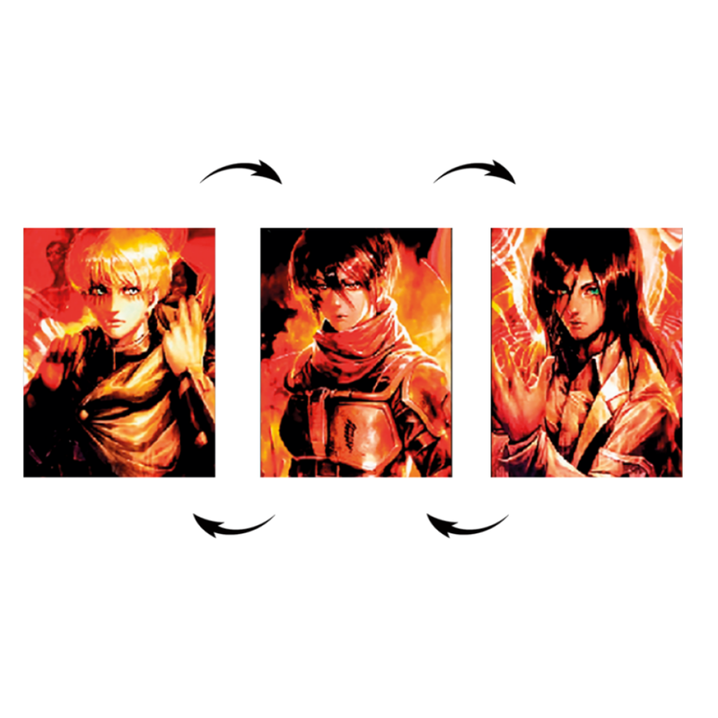 Cuadro Lenticular 3D Titan Level Friendship Shingeki