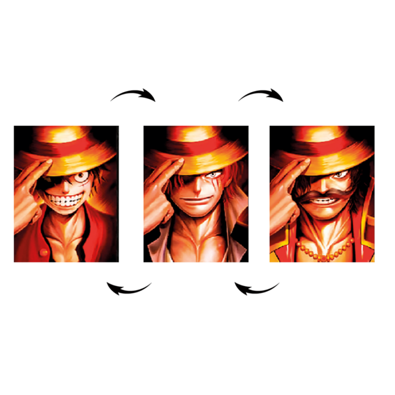 Cuadro Lenticular 3D Luffy Gol D Roger One Piece