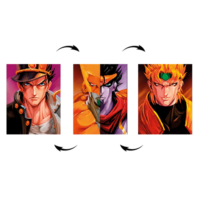 Cuadro Lenticular 3D Jojo's Bizarre Adventure 3 En 1