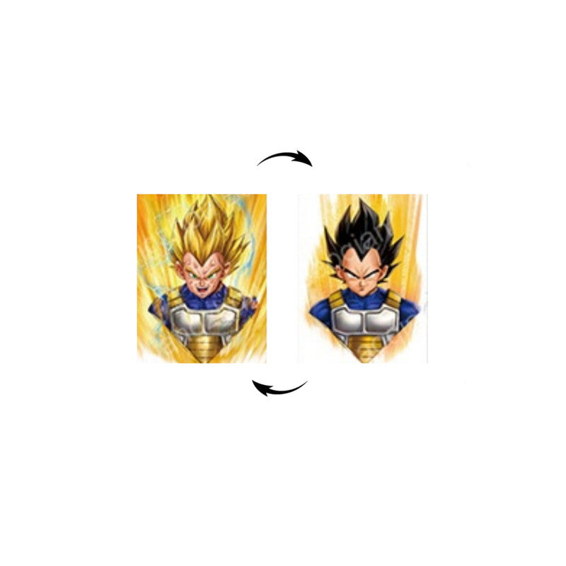 Vegeta Base Y Saijayin Cuadro Decorativo Lenticular 3D