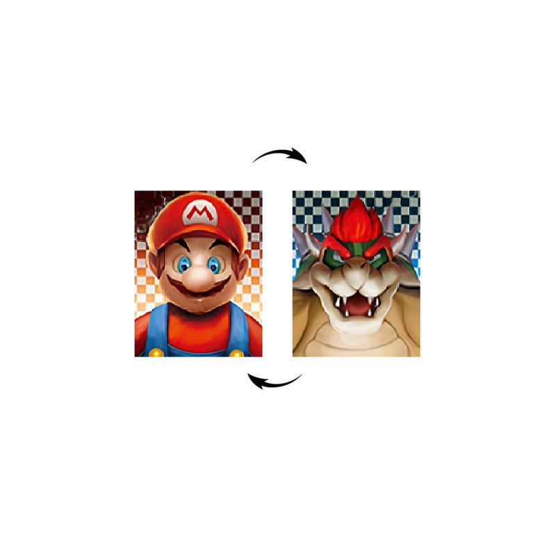 Super Mario Bowser Cuadro Decorativo Lenticular 3D