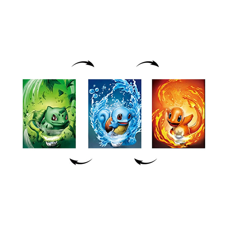 Cuadro Decorativo 3D Bulbasaur Squirtle Charmander