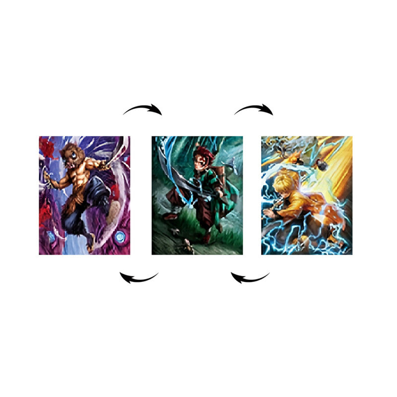 Demon Slayer Inosuke Tanjiro Zenitsu Cuadro Decorativo Lenticular 3D