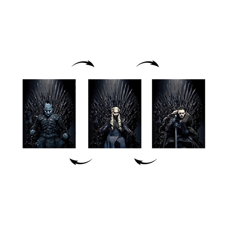 Daenerys Targaryen Jon Snow Rey De La Noche Cuadro 3D