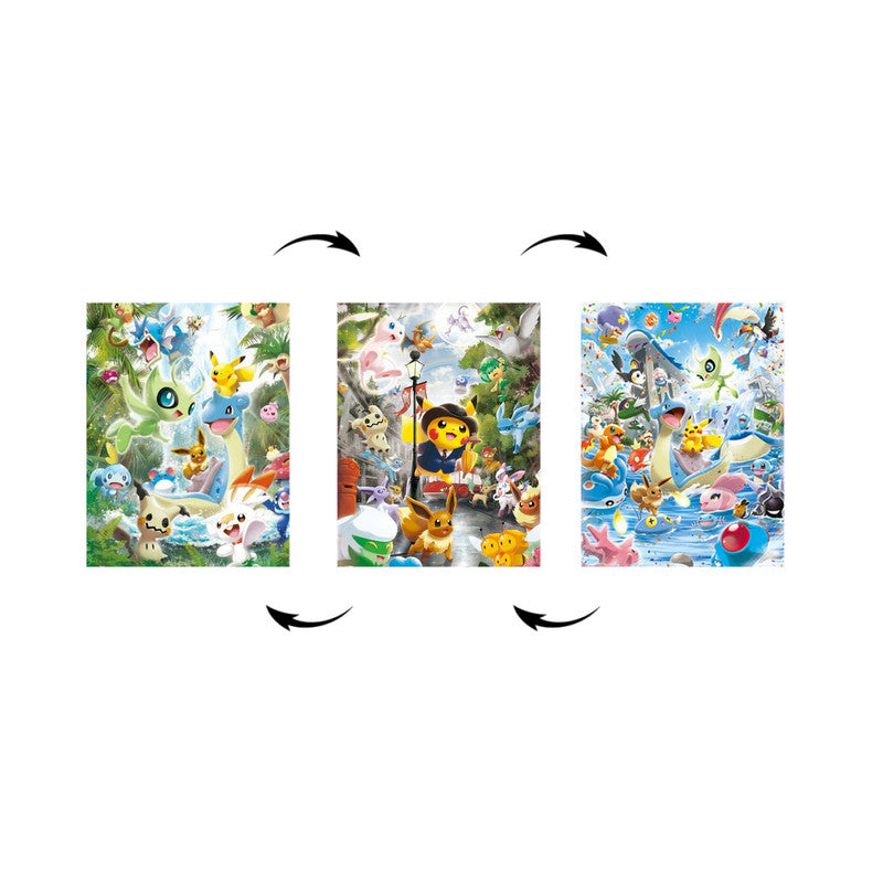 Pokemon Saga Completa Cuadro Decorativo Lenticular 3D