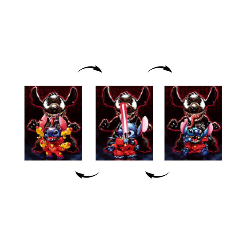 Stich Star Wars Cuadro Decorativo Lenticular 3D