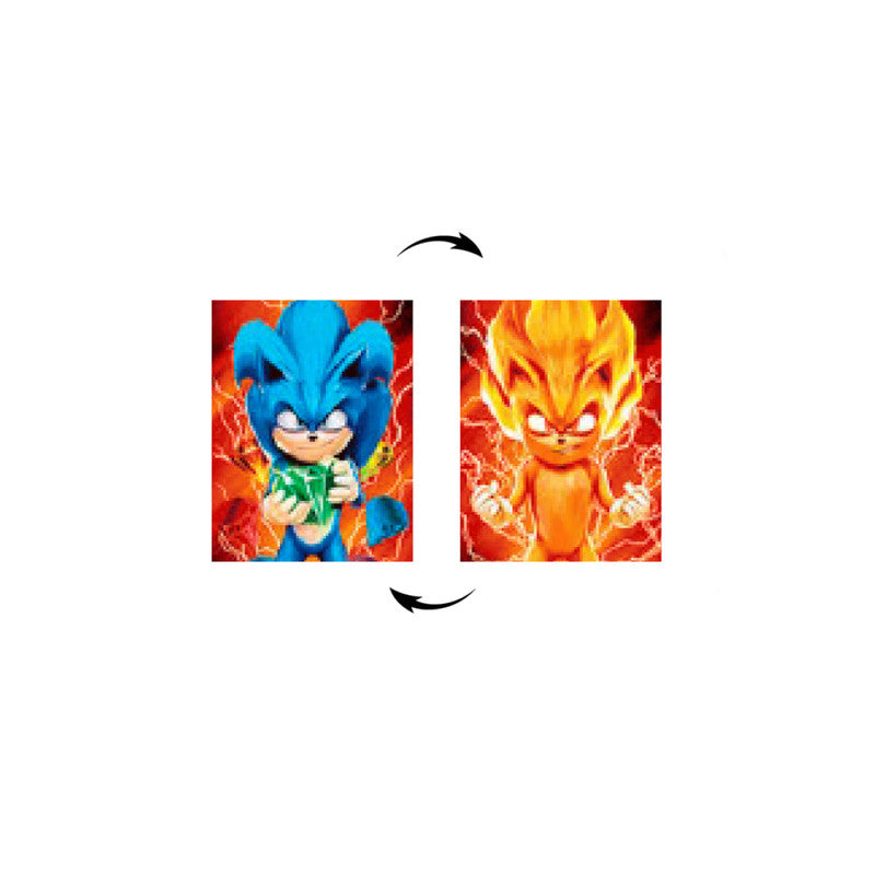 Sonic Tails Cuadro Decorativo Lenticular 3D