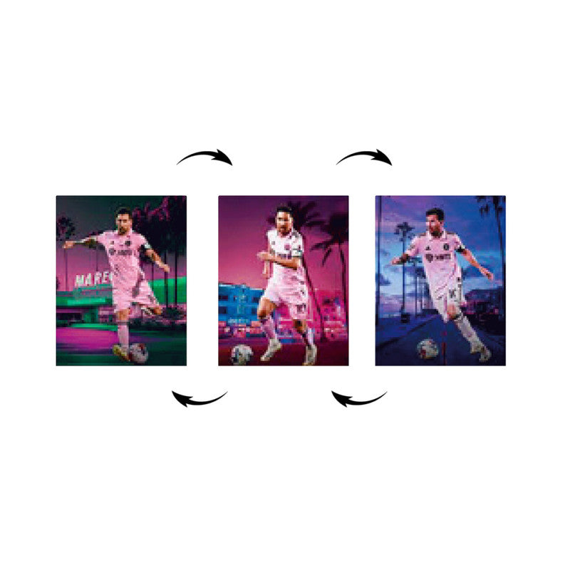 Lionel Messi Inter Miami Cuadro Decorativo Lenticular 3D