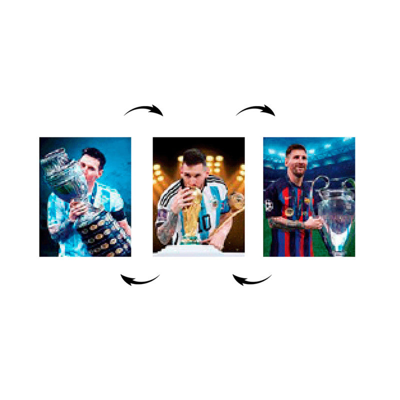 Cuadro 3D Messi Copa del Mundo America Champions