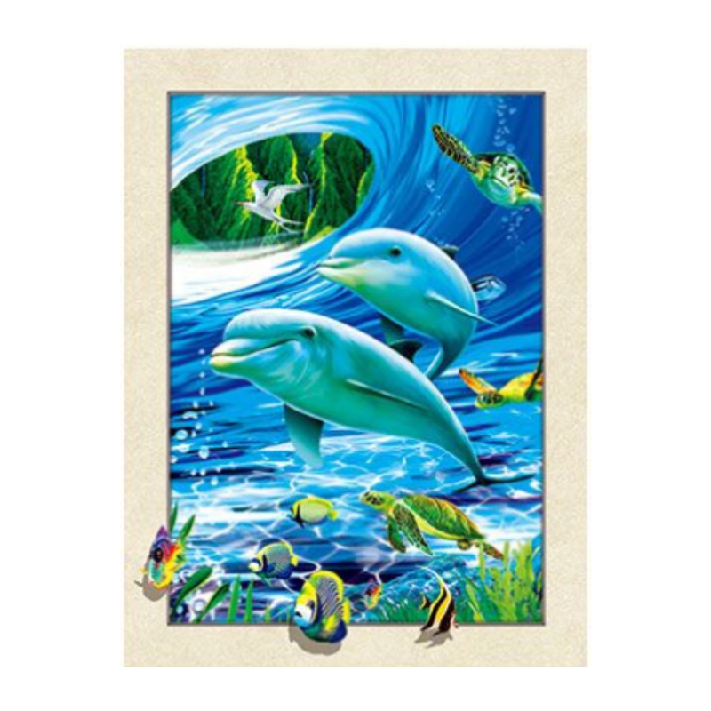 Cuadro Lenticular 3D Delfines Fauna Marina