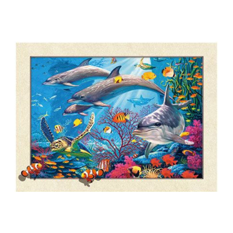 Cuadro Lenticular 3D Delfines Mundo Marino