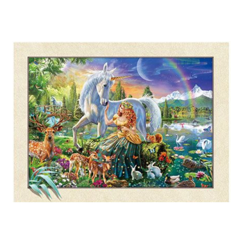 Cuadro Lenticular 3D Unicornio Mujer Pudúes