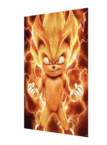 Cartel Decorativo Lenticular 3D Sonic - Tails | Sonic