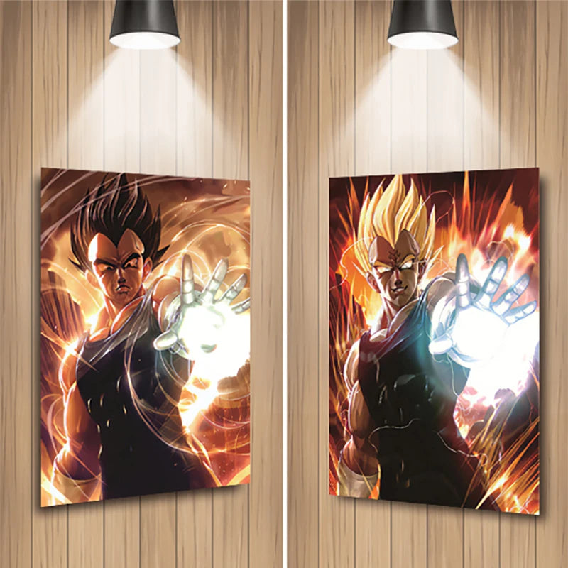 Cartel Decorativo Lenticular 3D Vegeta Super Saiya | Dragon Bal
