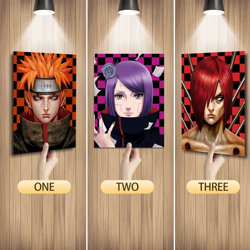 Cartel Decorativo Lenticular 3D Nagato - Konan - Pain | Naruto