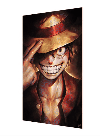 Cartel Decorativo Lenticular 3D Monkey D. Luffy - Gol D. Roger - Shanks | One Piece