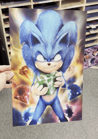 Cartel Decorativo Lenticular 3D Sonic - Tails | Sonic