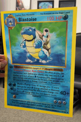 Cartel Decorativo Lenticular 3D Pokémon TCG 1° edición Charizard - Venusaur - Blastoise | Pokemon