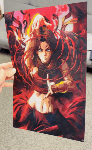 Cartel Decorativo Lenticular 3D Katara Maestra Agua Sangre | Avatar