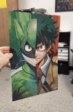 Cartel Decorativo Lenticular 3D Personajes principales | Boku no Hero