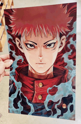 Cartel Decorativo Lenticular 3D Nobara - Megumi - Yuji | Jujutso Kaisen