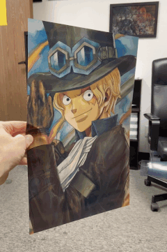 Cartel Decorativo Lenticular 3D Portgas D.Ace - Luffy - Sabo One Piece