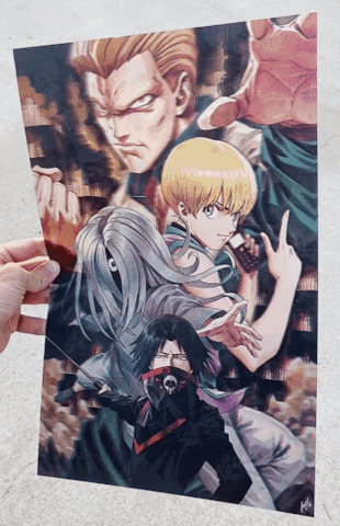 Cartel Decorativo Lenticular 3D Miembros Genei Ryodan | Hunter X Hunter