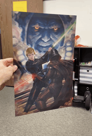 Cartel Decorativo Lenticular 3D Rey - Darth Vader - Luke | Star Wars