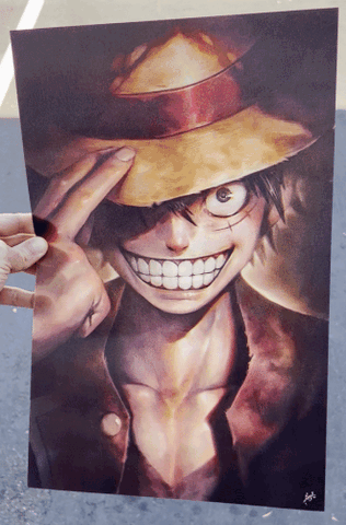 Cartel Decorativo Lenticular 3D Monkey D. Luffy - Gol D. Roger - Shanks | One Piece