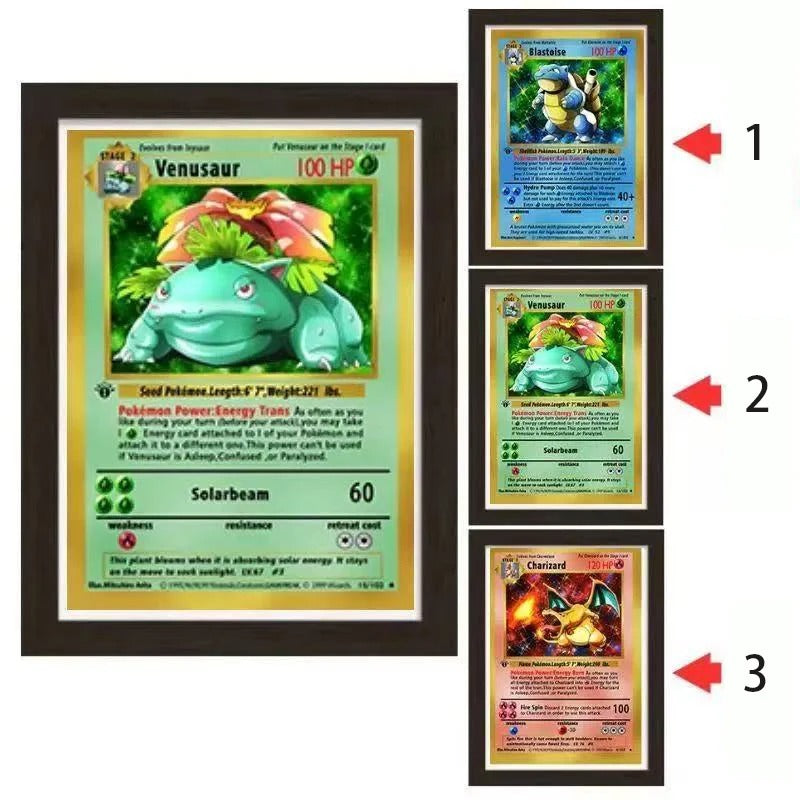 Cartel Decorativo Lenticular 3D Pokémon TCG 1° edición Charizard - Venusaur - Blastoise | Pokemon